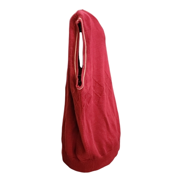 J. Riggins Vintage Sportwear Sweater Vest - Red Argyle Knit - Men’s Large - Picture 4 of 7